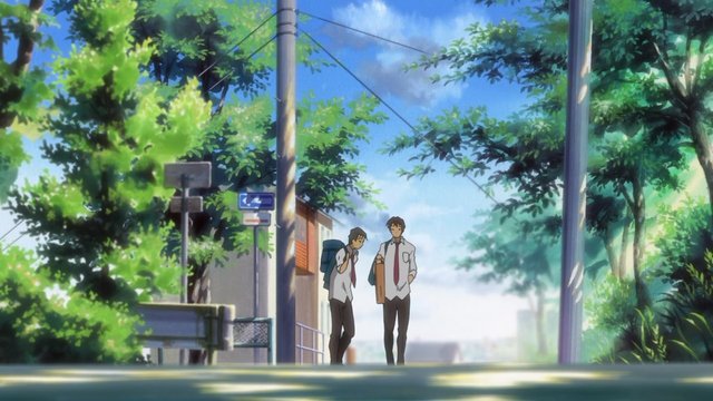 Taniguchi and Kyon's walk to school